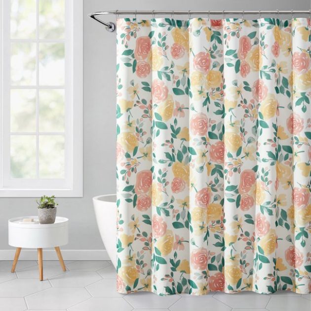 Mainstays Fabric Shower Curtains With Hooks Walmart Clearance ...