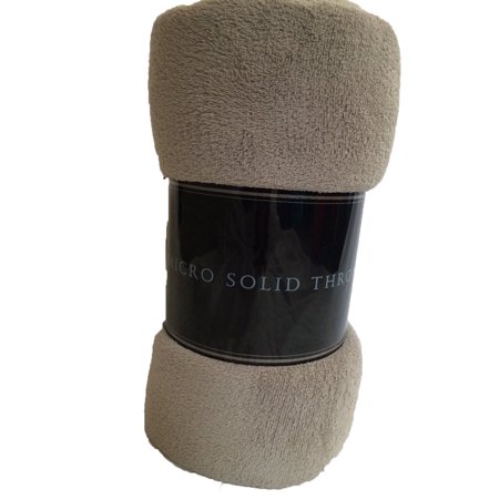 Decotex Warm & Cozy Lightweight Super Soft Plush Fleece Throw Blanket (50" X 60", Gray)