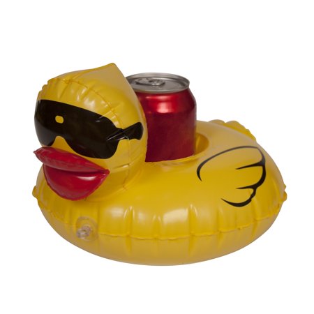 Derby Duck Inflatable Pool Float Cup Holders, 4-pack