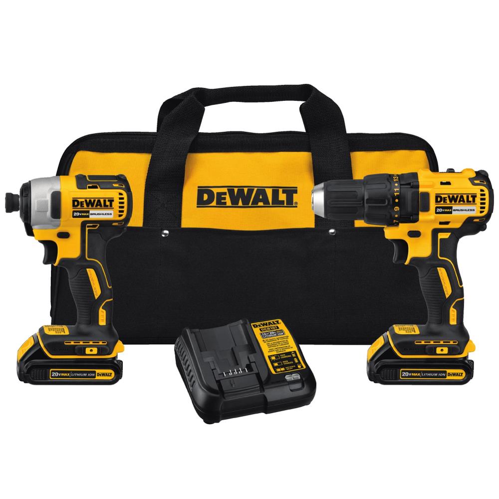 DEWALT 2-Tool 20-Volt Max Brushless Power Tool Combo Kit with Soft Case (2-Batteries and charger Included) on Sale At Lowe's