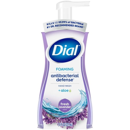 Dial Antibacterial Foaming Hand Wash, Fresh Lavender Scent, 7.5 fl oz