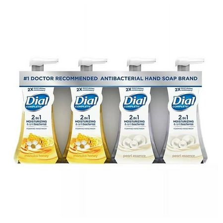 Dial Complete Antibacterial Foam Hand Soap, Variety Pack, 7.5 fl. oz., 4-count