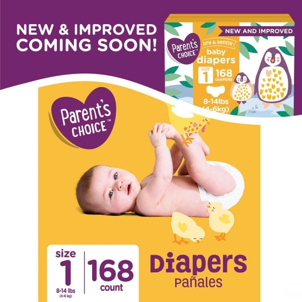 Parent’s Choice Diapers Size 1 (168 Count Box) ONLY $1 (reg $19)