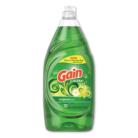Dishwashing Liquid, Gain Original, 38 Oz Bottle, 8/carton