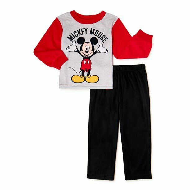 Disney Junior Mickey Mouse Toddler Flannel Fleece Pajama Set 2 Piece Size 3T NEW