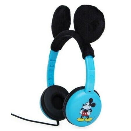 Disney Mickey Mouse Kid Safe Headphones Blue/Black Ages 6+