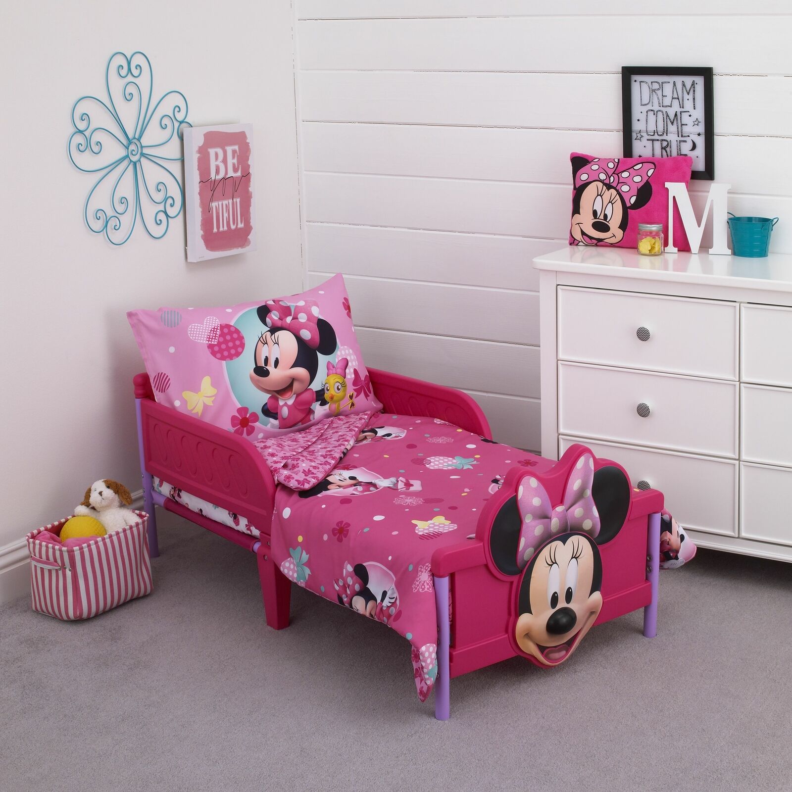 Disney Minnie Mouse 4 Piece Toddler Bedding Set