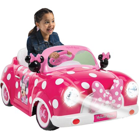 Disney Minnie Mouse Convertible Car 6-Volt Electric Ride-On by Huffy