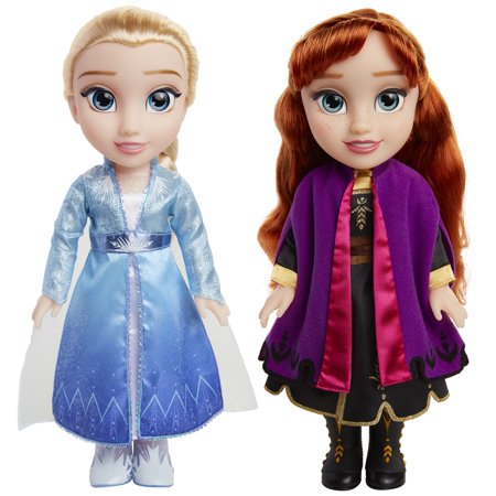 Disney Princess Anna and Elsa 14 Inch Singing Sisters Feature Doll 2 Pack - Walmart Exclusive, for Children Ages 3+
