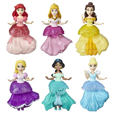 Disney Princess Collectibles, Set of 6 Includes 6 Royal Clips Fashions