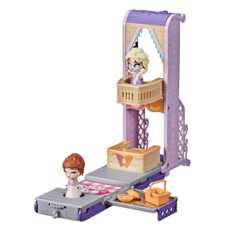 Disney's Frozen 2 Twirlabouts Picnic Playset Sled-to-Castle, Elsa and Anna Dolls