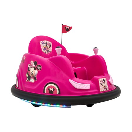Disney's Minnie Mouse 6 Volt Battery Powered Bumper Car with Charger, LED Lights by Flybar