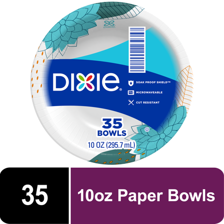 Dixie Disposable Paper Bowls, 10 oz, 35 count