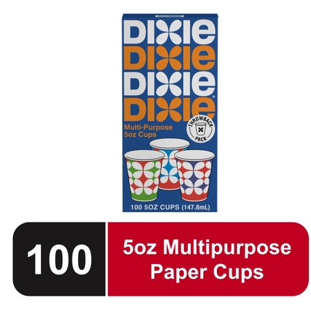 Dixie Disposable Paper Cup, Print, 5 oz, 100 count