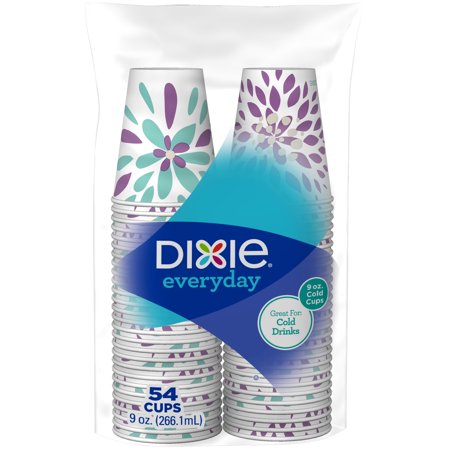 Dixie Everyday 9oz Cold Beverage Paper Cups, 54ct