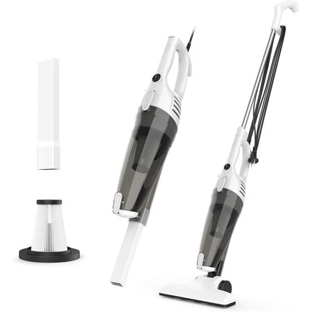 Dodocool Corded Vacuum Cleaner, 2 in 1 Stick Vacuum Cleaner with 17Kpa Powerful Suction for Car Pet Hard Floor (White)