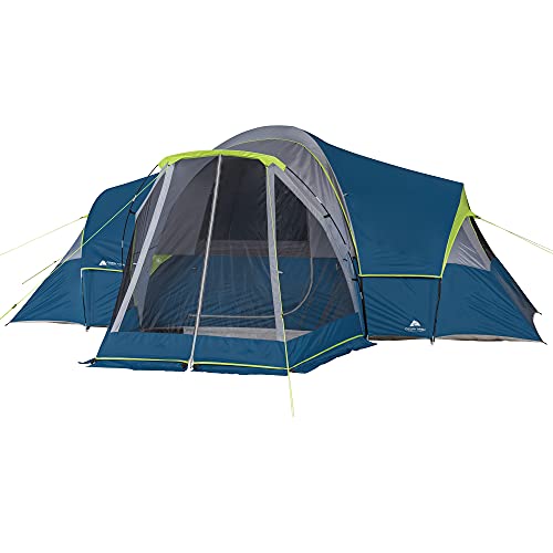 Dome Tent Ozark Trail 10-Person Family Camping Tent with 3 Rooms and Screen Porch, blue HOT DEAL AT AMAZON!