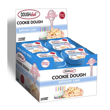 Doughlish Edible Cookie Dough Birthday Cake Cups, 4.5 Oz (Pack of 8)