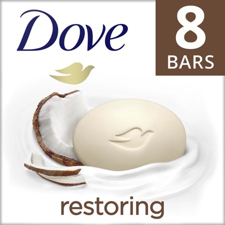 Dove Beauty Bar Gentle Skin Cleanser Restoring More Moisturizing Than Bar Soap Moisturizing for Gentle Soft Skin Care 3.75 oz, 8 Bars