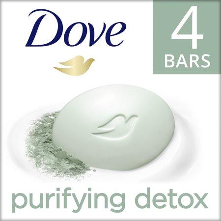 Dove Beauty Bar Purifying Detox with Green Clay, 3.75 Oz., 4 Pack