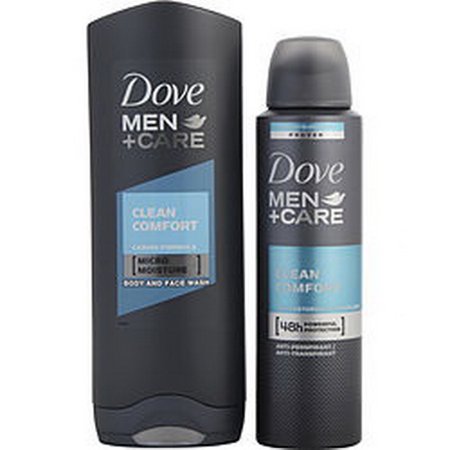 Dove By Dove Men Care Set-Men Care Duo Set - Clean Comfort Deodorant Anti Perspirant Spray 5Oz + Clean Comport Body Wash 8.45Oz, Men