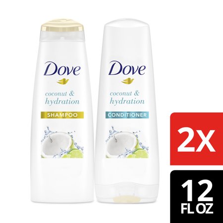 Dove Hydrating Shampoo and Conditioner Set, Nourishing Rituals for All Hair Types, 12 fl oz, 2 Piece