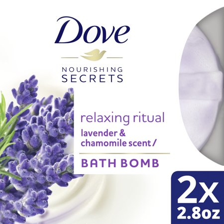 Dove Nourishing Secrets Bath Bomb Set Lavender and Chamomile 2.8 oz, 2 ct