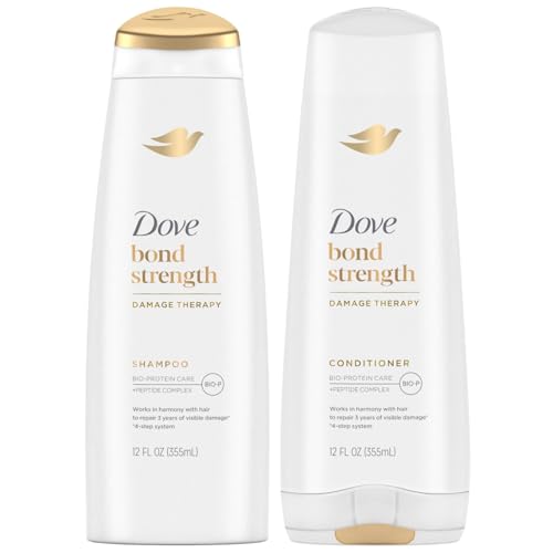 Dove Bond Strength Shampoo &Amp; Conditioner Set – Daily Strengthening Treatment For Dry, Damaged Hair, 12 Oz Ea