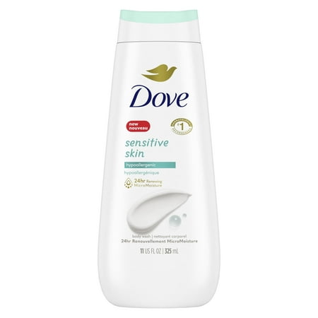 Dove Sensitive Skin Long Lasting Gentle Hypoallergenic Women's Body Wash, 11 fl oz