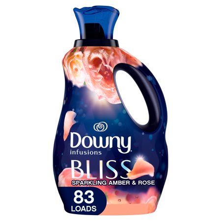 Downy Infusions, Bliss Sparkling Amber, 83 Loads Liquid Fabric Softener, 56 Fl Oz