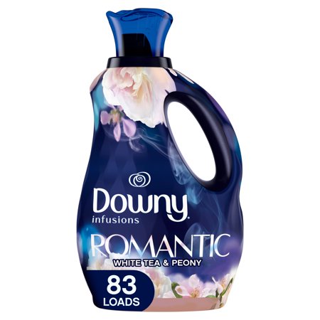 Downy Infusions Romantic, White Tea, 83 Loads Liquid Fabric Softener, 56 fl oz