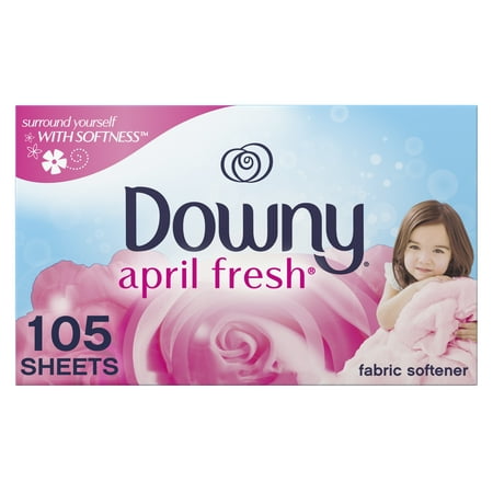 Downy Fabric Softener Dryer Sheets, April Fresh, 105 Count