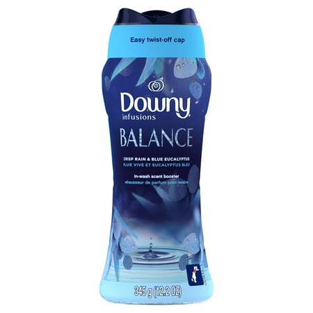 Downy Infusions Balance Laundry Scent Booster Beads, Crisp Rain & Blue Eucalyptus, 12.2 oz