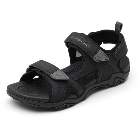 Dream Pairs Men's Sandals Hiking Water Beach Sport Outdoor Athletic Arch Support Summer Sandals SDSA228M BLACK Size 10