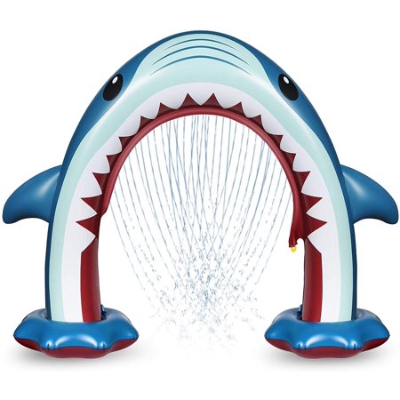 Dreamtimes Giant Shark Sprinkler for Kids Inflatable Water Toys Summer Outdoor Play Sprinkler for Kids