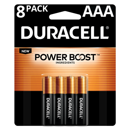 Duracell 1.5V Coppertop Alkaline AAA Batteries, 8 Pack