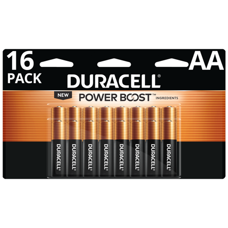 Duracell Coppertop AA Battery, Long Lasting Double A Batteries, 16 Pack