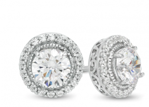 Zales White Lab-Created Sapphire Frame Earrings JUST $19.99!