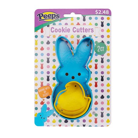 Easter Peeps 2Pk Blue Bunny And Yellow Chick Stainless Steel Cookie Cutter Set