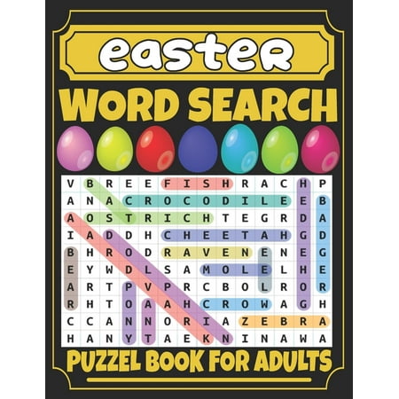 Easter Word Search For Adults : Fun Easter Word Search Book for Adults;Large Print 100 Easter And Spring Word Searches Without Solutions for Adults And Seniors;Easter Gifts For Adding to Easter Basket; (Paperback)