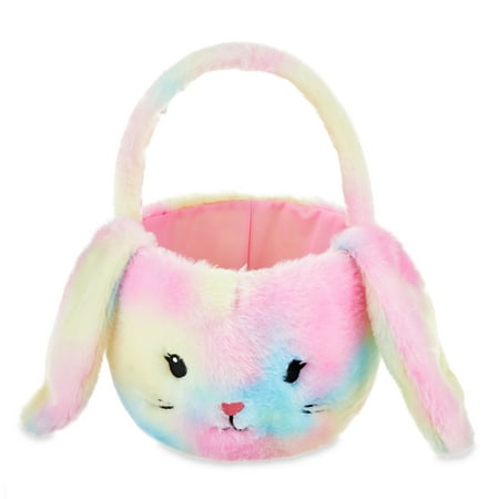 Easter Plush Rainbow Bunny Easter Basket, by Way To Celebrate