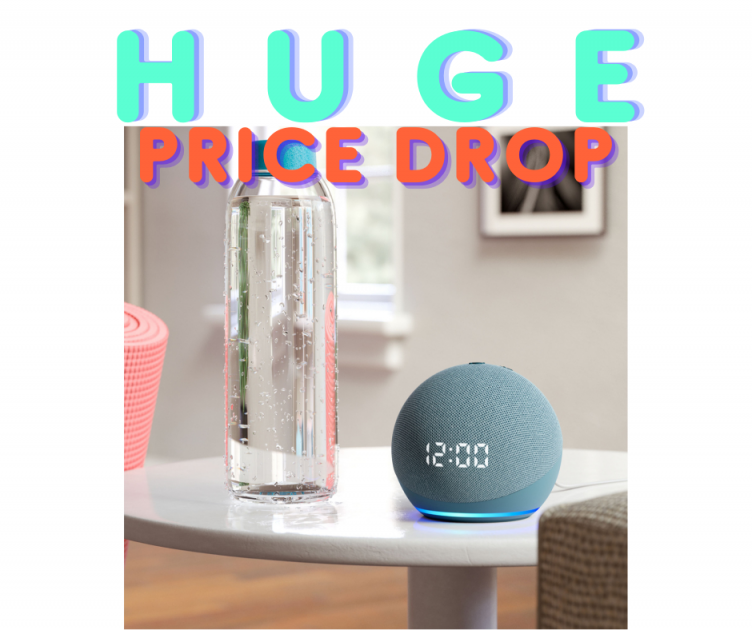 Echo Dot with Clock HUGE Online Price Drop!
