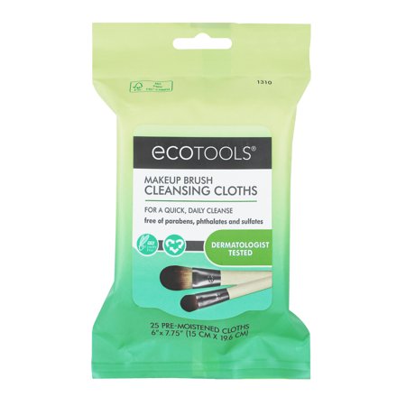 EcoTools® Daily Makeup Brush Cleansing Cloths, 25 ct