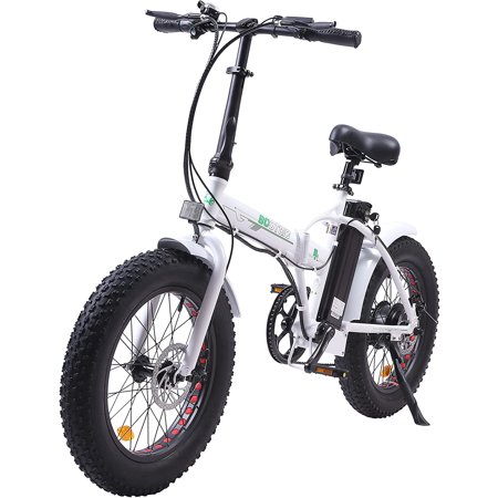Ecotric Folding 20 In. Fat Tire Electric Bike 500W Hill Bicycle Removable Battery Pedal Assist Power