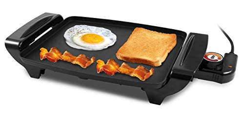 Elite Gourmet EGR2722A Electric 10.5" x 8.5" Griddle, Cool-touch Handles Non-Stick Surface, Removable/Adjustable Thermostat, Skid Free-Rubber Feet, Black 27.99 TODAY ONLY AT AMAZON