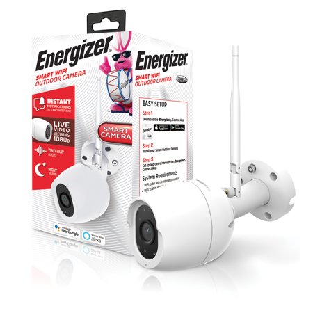 Energizer Connect EOX1-1002-WHT Smart 1080p Outdoor Camera With Camera Streaming (White)