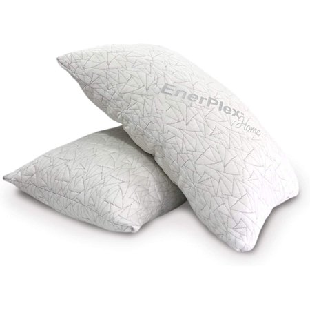 EnerPlex 2-Pack Luxury King Pillows, CertiPUR-US Certified Adjustable Shredded Memory Foam Luxury King Size Pillow, Machine Washable, Bamboo Cover, 36x20 Lifetime Promise, Will Not Go Flat