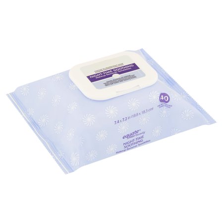 Equate Beauty Night-Time Soothing Makeup Remover Towelettes, 40 Towelettes