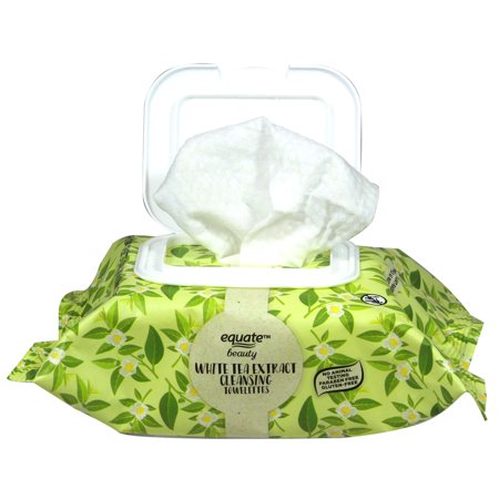Equate White Tea Makeup Remover Cleansing Towelettes, 30 Count