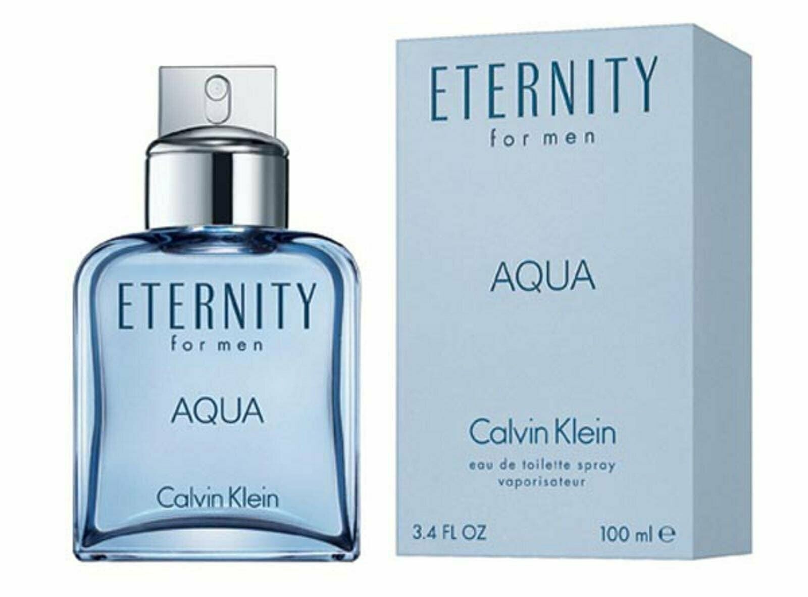 Eternity Aqua by Calvin Klein 3.3 / 3.4 oz EDT Cologne for Men New In Box